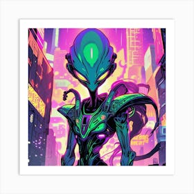 Alien City Art Print