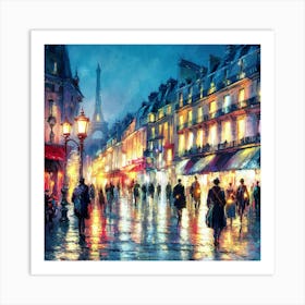 Paris At Night 7 Art Print