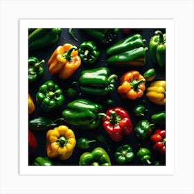 Colorful Peppers 83 Art Print