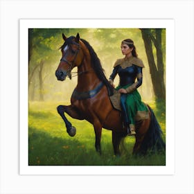 Queen in forest Art Print