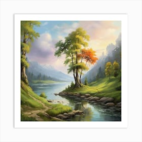 Landscape Painting 6 Art Print