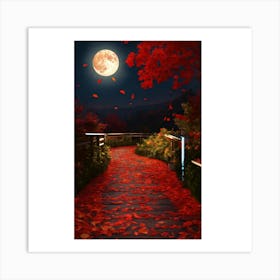 Full Moon In Autumn 6 Art Print