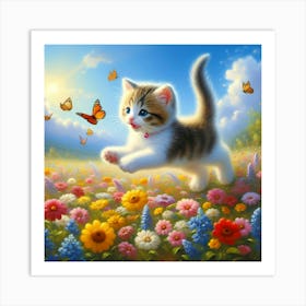 Creative Feline Cat Artwork 102 Art Print