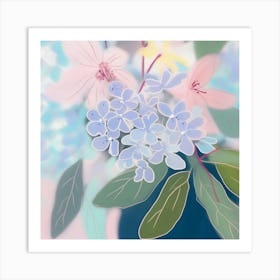 Pastel Blumen Malerei Kunst Art Print