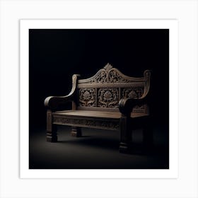 Carved Bench Art Print