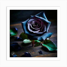 Dark Rose Art Print