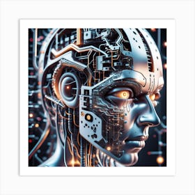 Cyborg Head 30 Art Print
