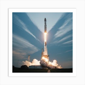 Nasa Rocket Launch Art Print