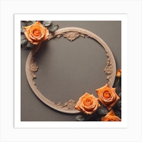 Frame With Roses 17 Art Print