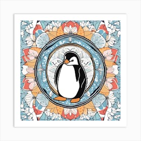 Penguin In A Frame Art Print