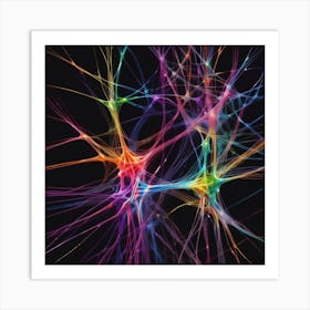 Colorful Neuron Art Print