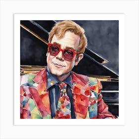 Sir Elton John Art Print