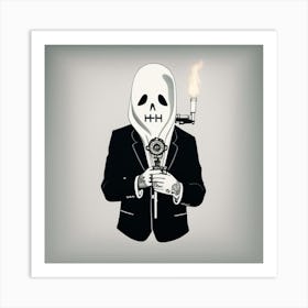 Skeleton In A Suit Art Print