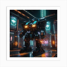 Futuristic Robot yun Art Print