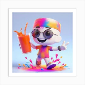 Holi Character Art Print