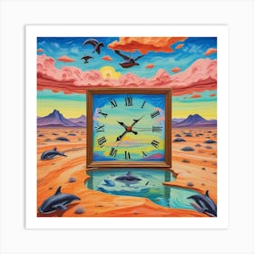 Timeless Mirage Surreal Reflections Of Land And Sea (1) Art Print