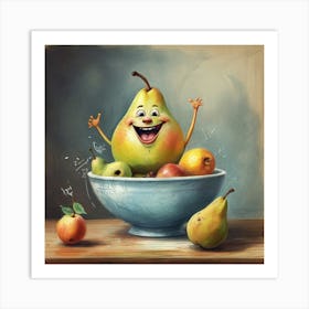 Pear In A Bowl 4 Art Print