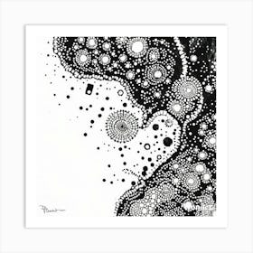 Black And White Dots 1 Art Print