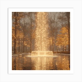 Christmas Lights In The Park Art Print