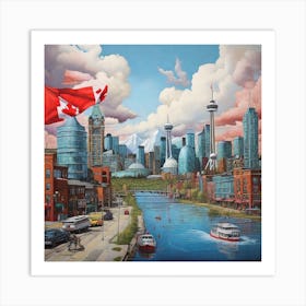 Canadian Cityscape 1 Art Print