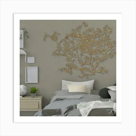 Bedroom With A Tree Art Print