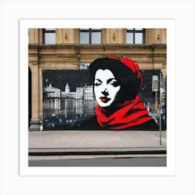 Lady In Red Art Print