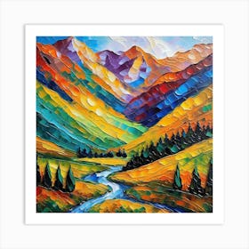 Mountain Landscape Painting 2 Art Print