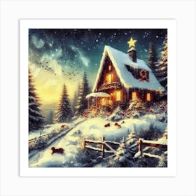 Christmas House Art Print