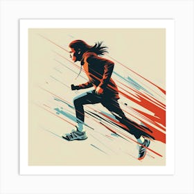 Running Girl Art Print