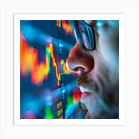 Stock Market Trader Art Print