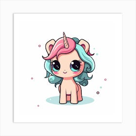 Cute Unicorn 741 Art Print