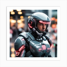 Futuristic Soldier 11 Art Print