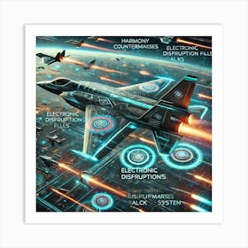 A Futuristic Sci Fi Scene Showcasing Harmony Hawk Countermeasures Art Print