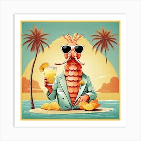 Shrimp On The Beach 1 Art Print