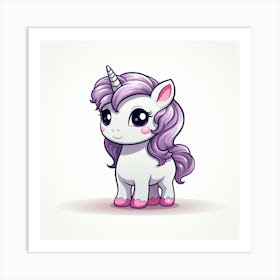 Cute Unicorn 162 Art Print