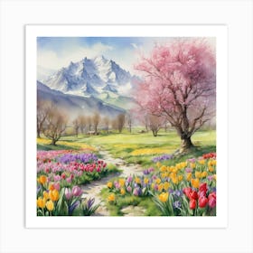 Tulips In Spring Art Print