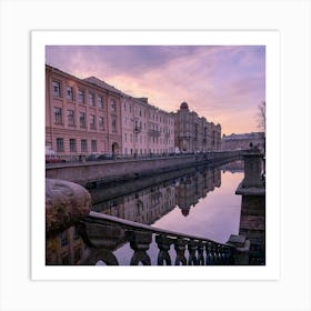 Sunset In St Petersburg Art Print