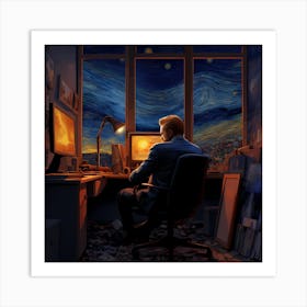 Home office by Van Gogh's heir Art Print