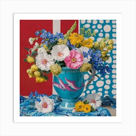 Maximalist Floral Still Life 2 Art Print