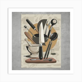 Kitchen Utensils 6 Art Print