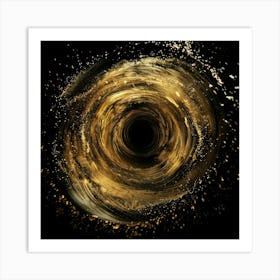 Black Hole With Gold Dust Art Print