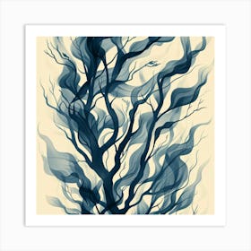 Smokey Tree Art Print