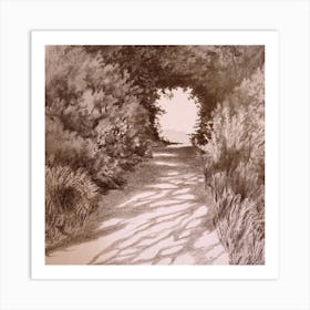 Walking towards Hope - Every step is leading you to the most amazing resolution (Pencil drawing) Art Print