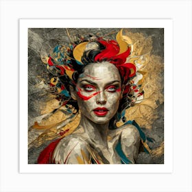 Woman With Red Hair Art Print