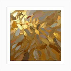 Golden Feathers Art Print