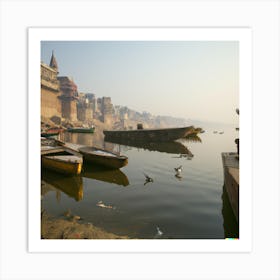 Ganga River , Varanasi, India 1 Art Print