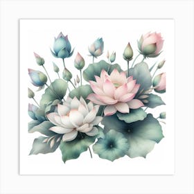 Lotuses 6 Art Print