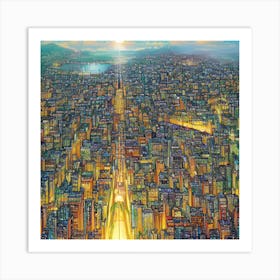 City At Night Art Print