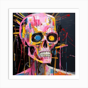 Skull With Spikes Art Print