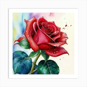 Rose painting Art Print